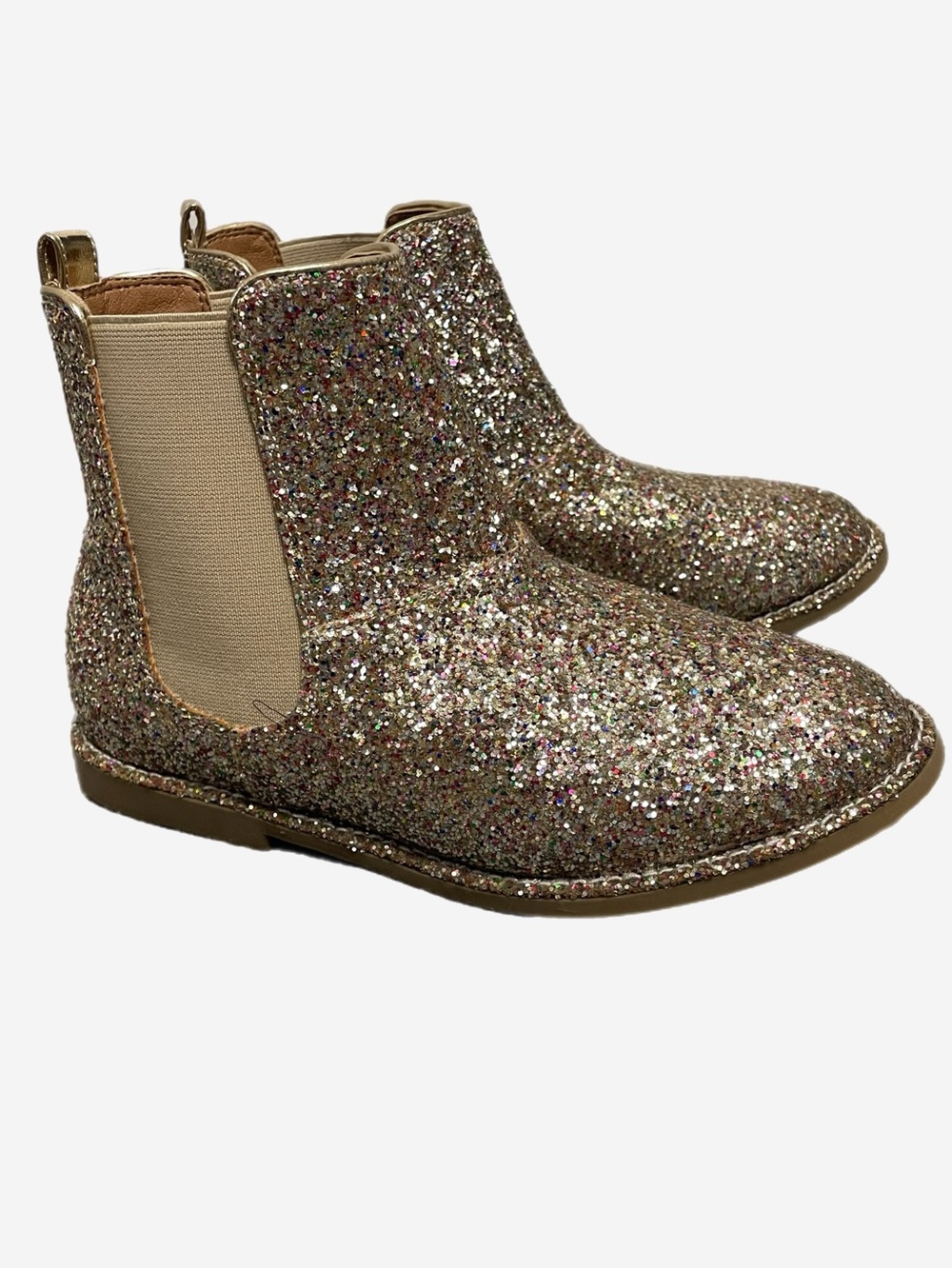 Crewcuts Girls multicolor glitter Chelsea boots fall preppy holiday festive 4